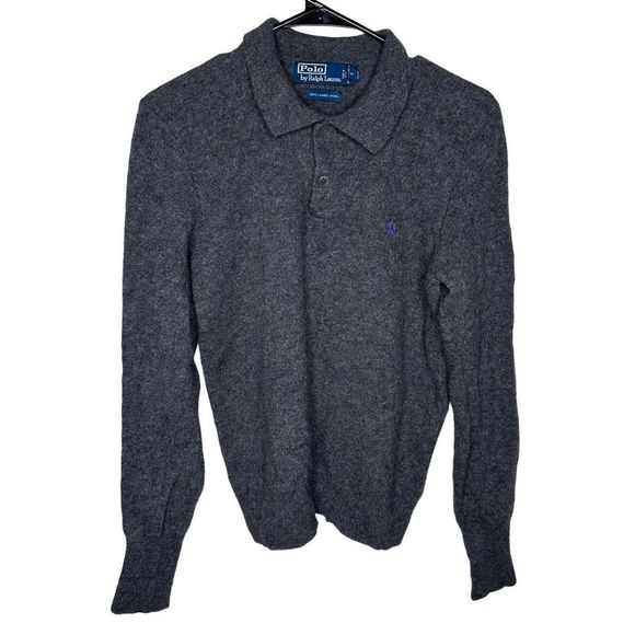 Polo Ralph Lauren Collard Sweater 100% Lambswool M - Picture 1 of 5